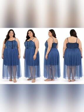 Live 4 Truth Blue Smocked Denim Dress